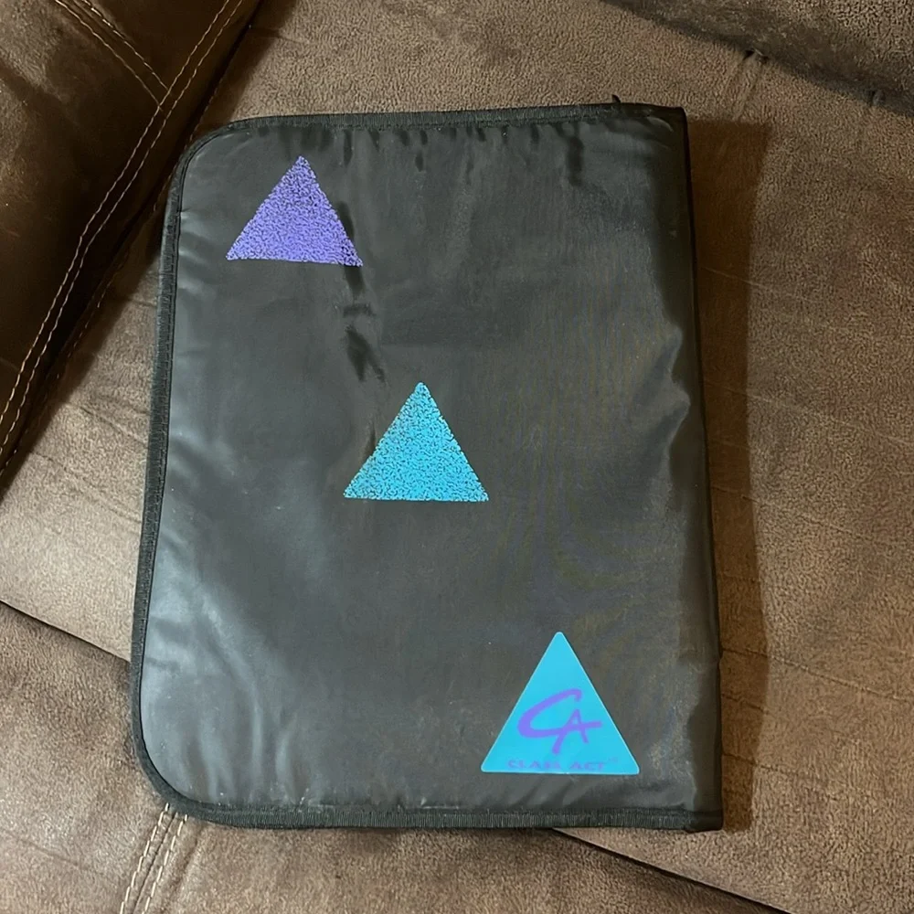 Class Act Vintage Zippered Folder School pocket 80s